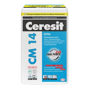 Ceresit CМ 14 Extra. Универсальный клей для керамической плитки и керамогранита